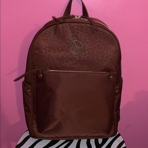 Adrienne Vittadini leopard print laptop book bag